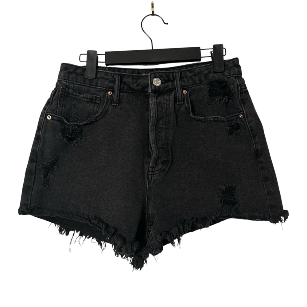 Wild Fable Black Super High-Rise Cutoff Button Fly Jean Shorts Women’s Size 4